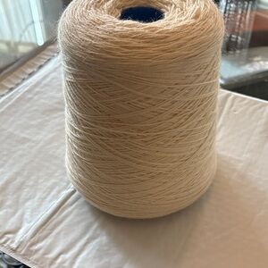 Cream Yarn Cone - Large Spool of Neutral Fiber
